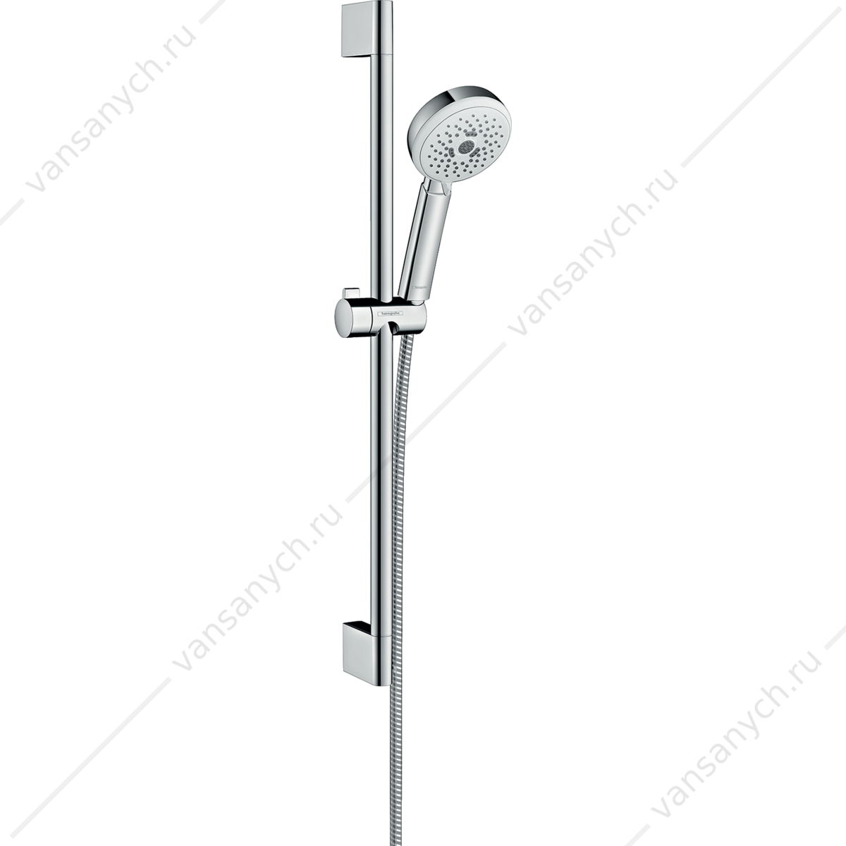 Душевой гарнитур Crometta 100 Multi 65 см хром/белый HANSGROHE  26650400 HANSGROHE (Германия) купить в Тюмени (Ван Саныч™)
