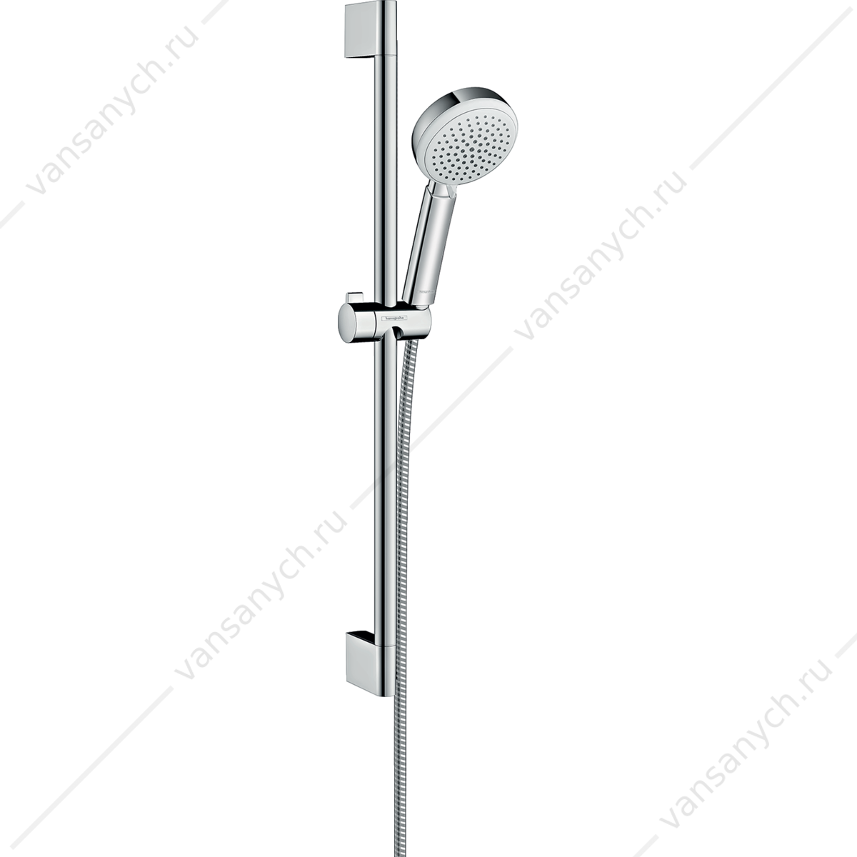 Душевой гарнитур Crometta 100 Vario 65 см хром/белый HANSGROHE  26651400 HANSGROHE (Германия) купить в Тюмени (Ван Саныч™)