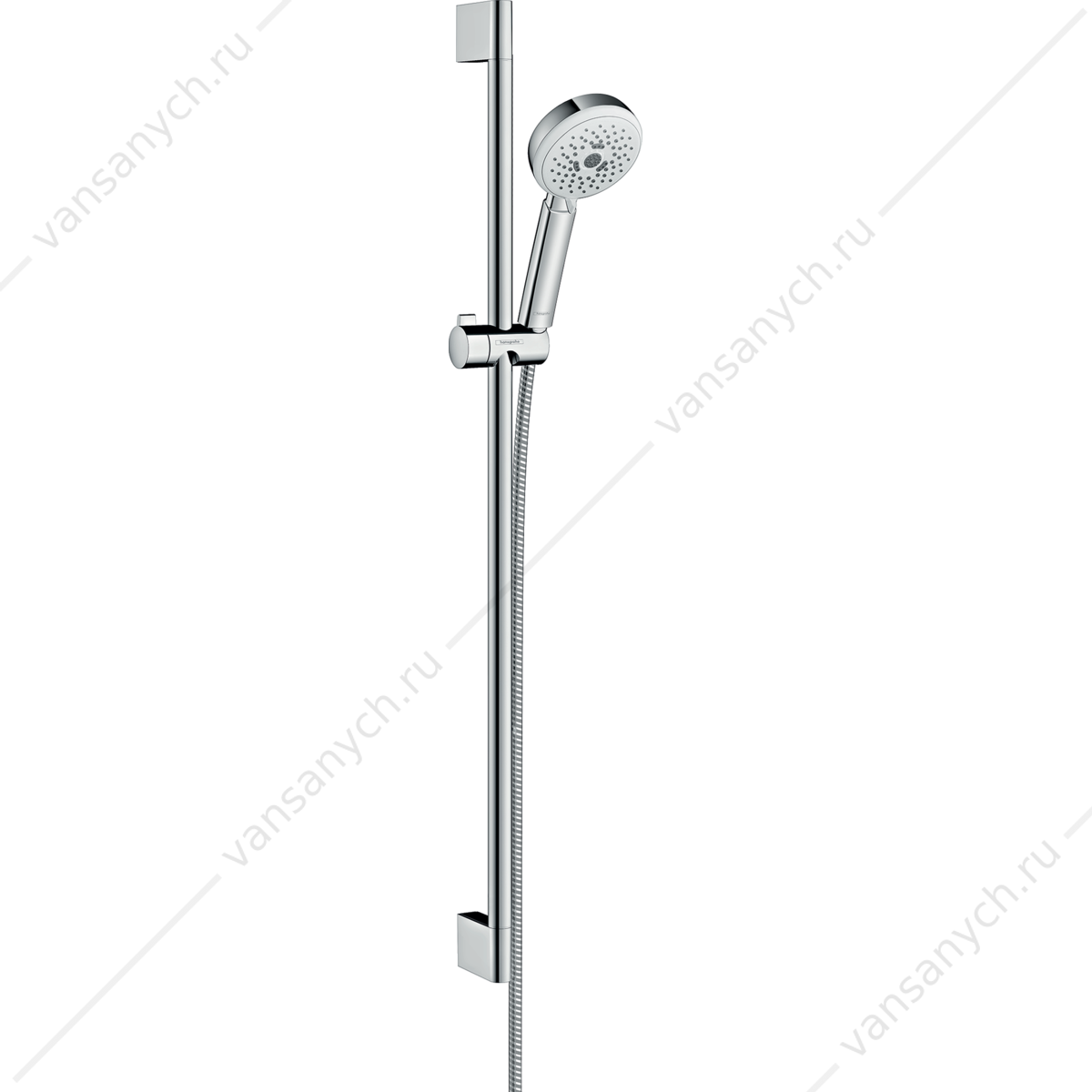 Душевой гарнитур Crometta 100 Multi 90 см хром/белый HANSGROHE  26656400 HANSGROHE (Германия) купить в Тюмени (Ван Саныч™)