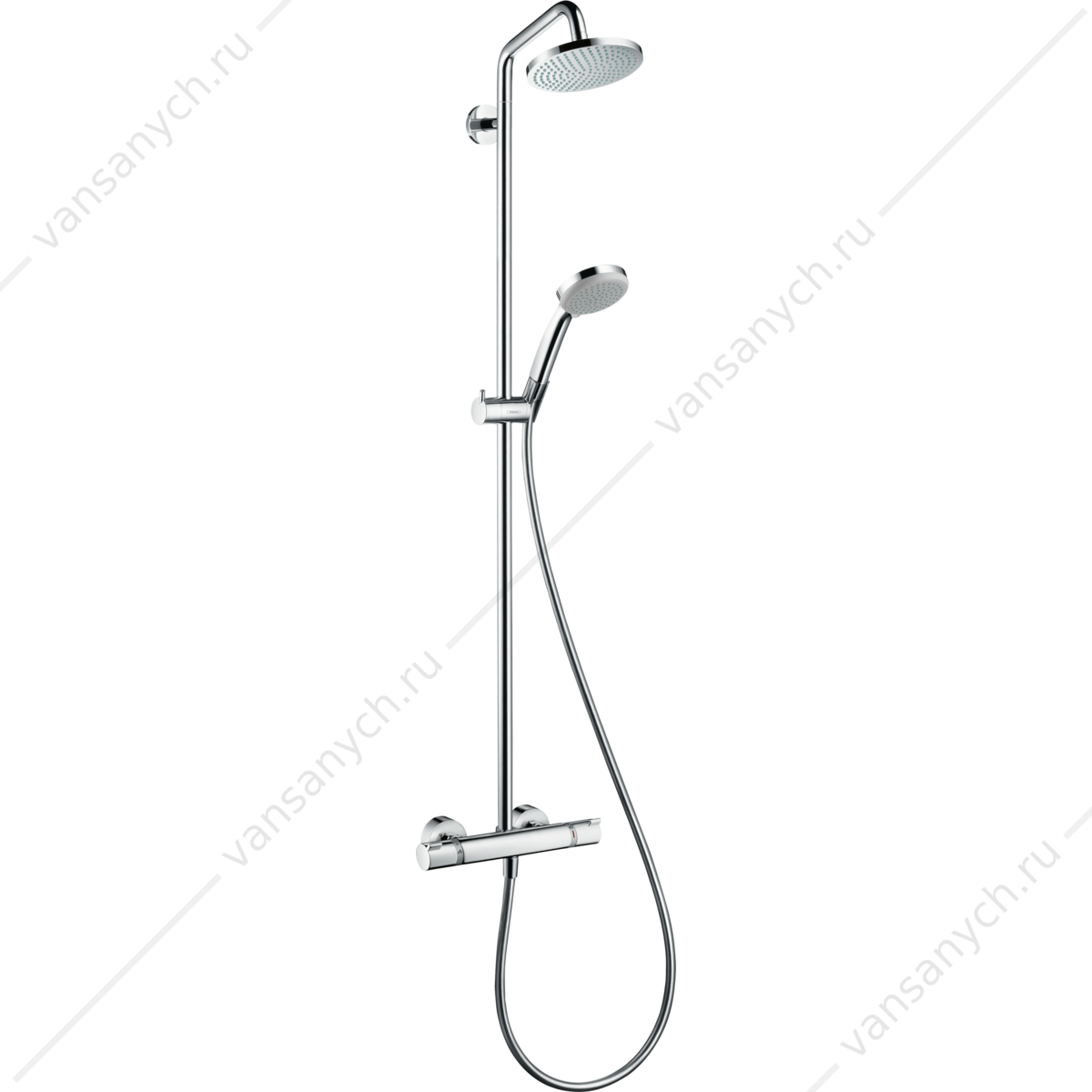 Душевая система с термостатом HANSGROHE Croma Showerpipe 160, 27135000 HANSGROHE (Германия) купить в Тюмени (Ван Саныч™)