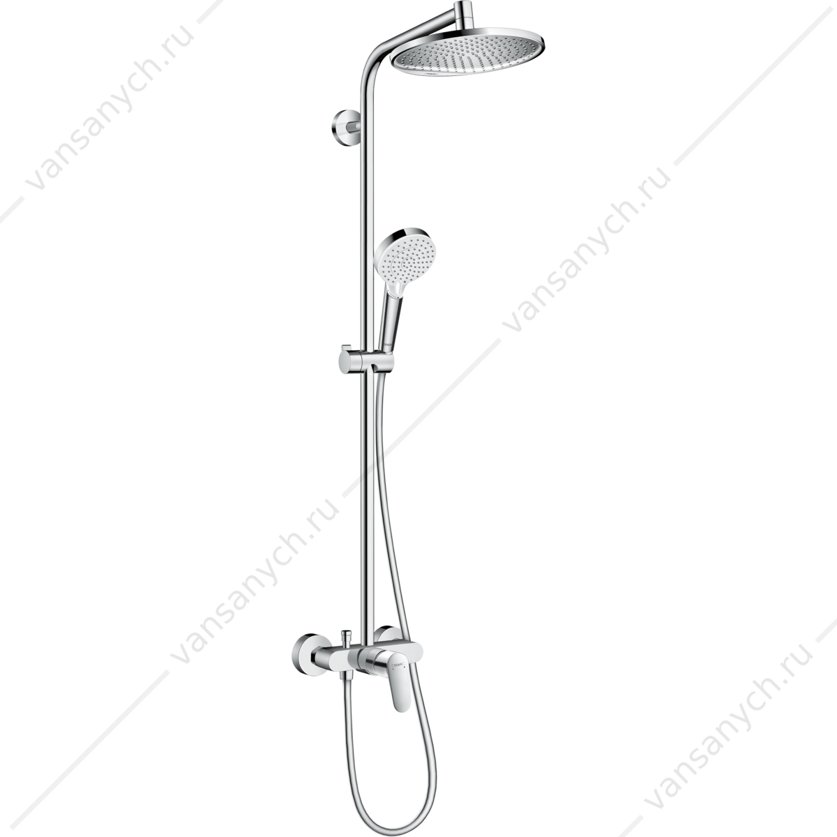 Душевая система HANSGROHE Crometta S 240 1jet Showerpipe Ecosmart 27269000 HANSGROHE (Германия) купить в Тюмени (Ван Саныч™)
