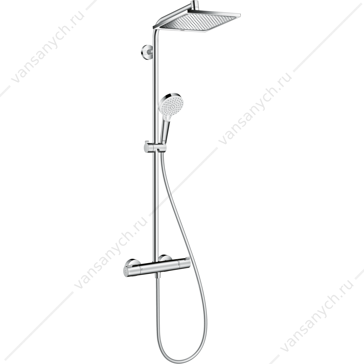 Душевая система с термостатом HANSGROHE Crometta Е 240 1jet Showerpipe 27271000 HANSGROHE (Германия) купить в Тюмени (Ван Саныч™)