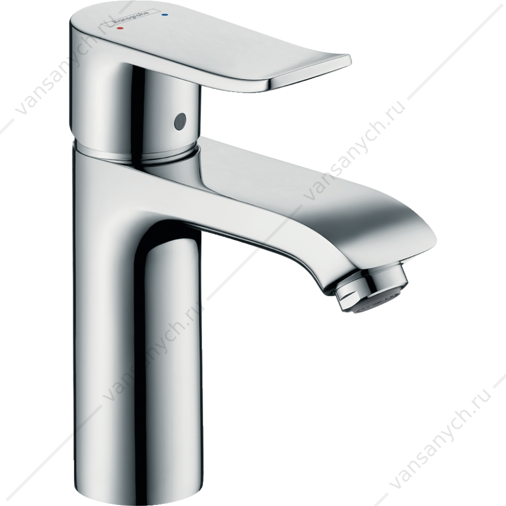 Смеситель для  раковины HANSGROHE Metris 110 мм без донного клапана 31084000                                                                          HANSGROHE (Германия) купить в Тюмени (Ван Саныч™)