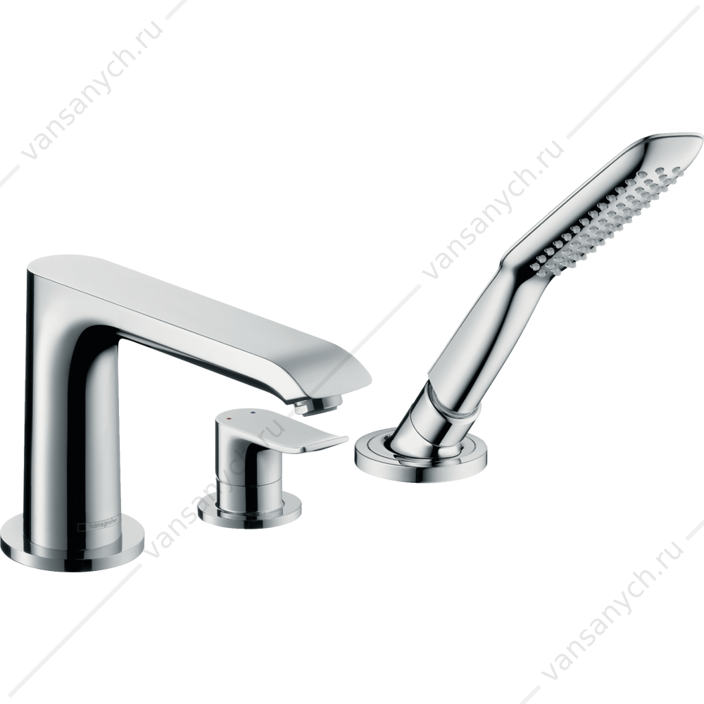 Смеситель на борт ванны HANSGROHE Metris  на 3 отверстия 31190000 HANSGROHE (Германия) купить в Тюмени (Ван Саныч™)