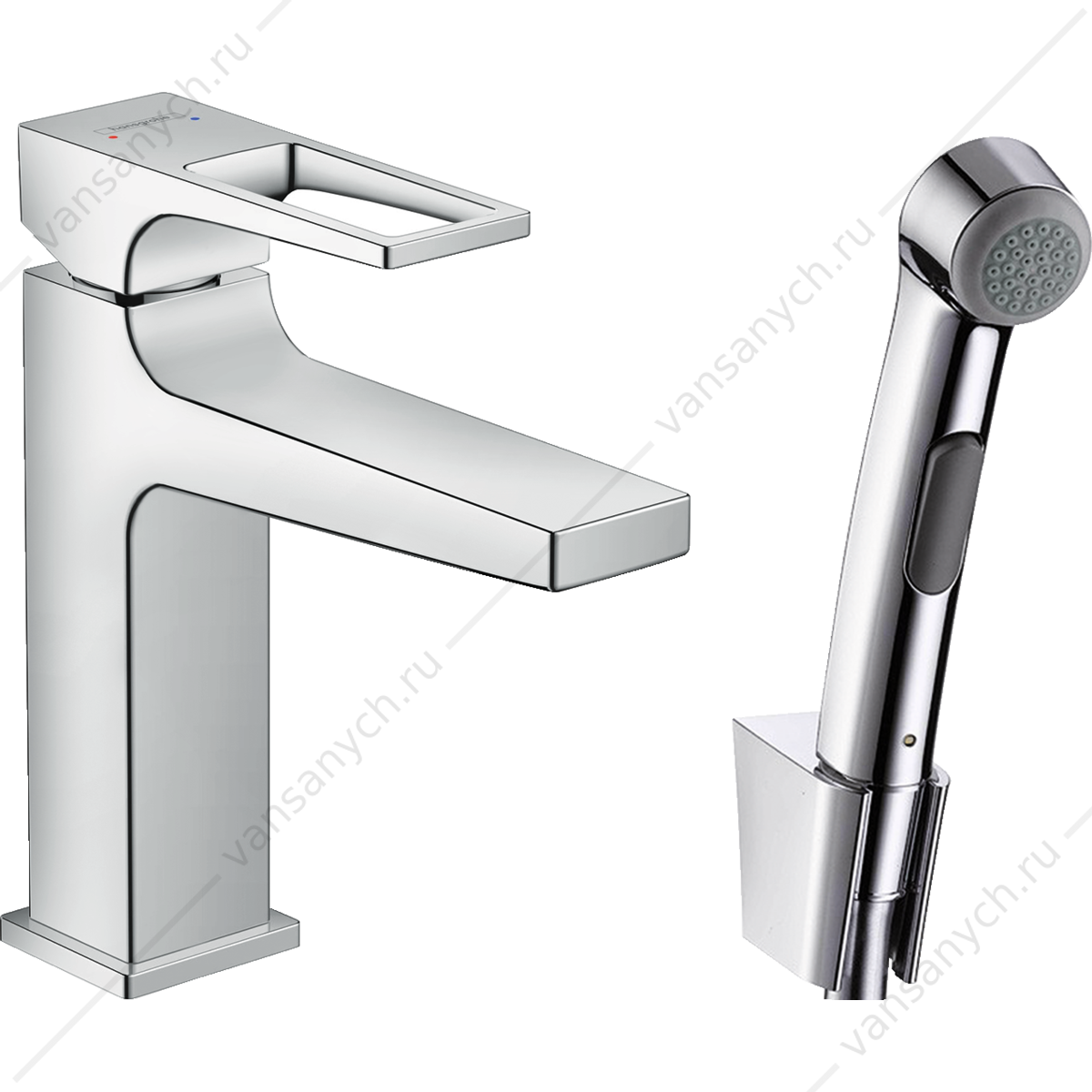 Смеситель для раковины с гигиен. душем с рукояткой-петлей HANSGROHE Metropol 74522000 HANSGROHE (Германия) купить в Тюмени (Ван Саныч™)