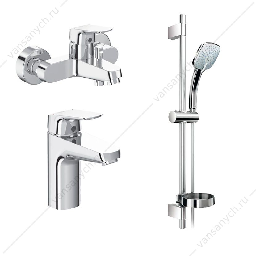 Набор для ванны Ideal Standard Ceraflex (B1713AA см-ль д/умыв. + B1721AA см-ль д/ванны + B0008AA душ. гарнитур) Ideal Standard (Бельгия) купить в Тюмени (Ван Саныч™)