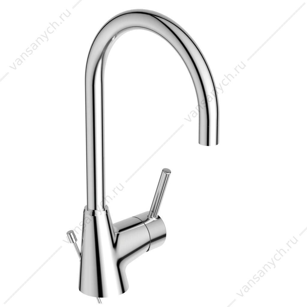 Смеситель для умывальника Ideal Standard CERALINE, с донным клапаном BC195AA Ideal Standard (Бельгия) купить в Тюмени (Ван Саныч™)