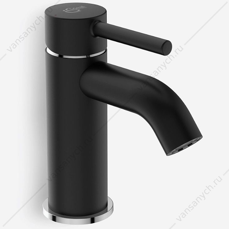 Смеситель для умывальника KOLVA с донным клапаном черный/хром BC666U4 Ideal Standard (Бельгия) купить в Тюмени (Ван Саныч™)