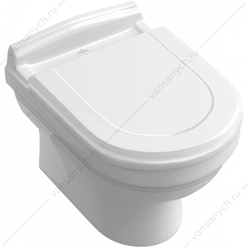 Унитаз подвесной VILLEROY & BOCH Hommage 370*600 мм, цвет star white/CP 6661B0R1 Villeroy&Boch (Германия) купить в Тюмени (Ван Саныч™)