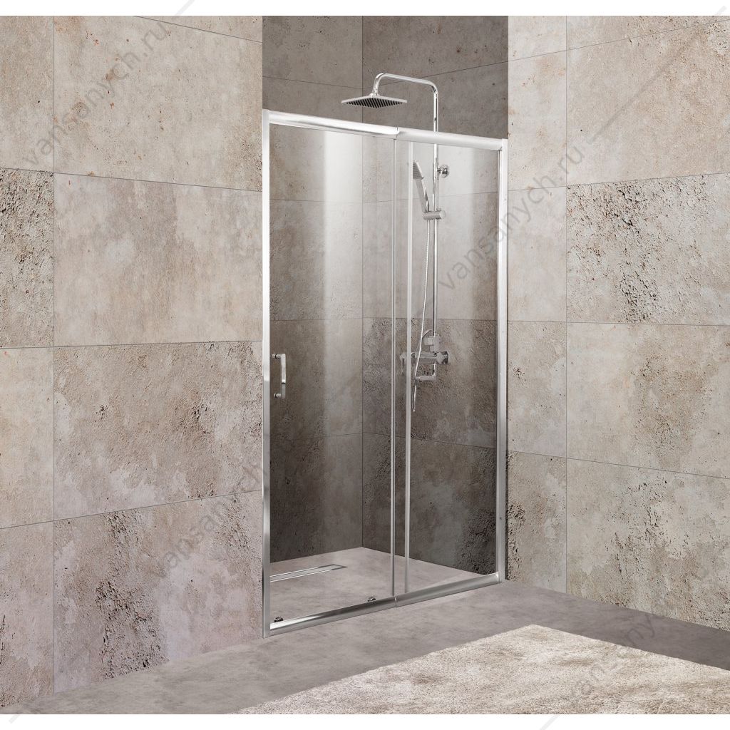 Душевая дверь в нишу BELBAGNO UNIQUE-BF-1 120/135 прозрачное (С) Belbagno (Италия) купить в Тюмени (Ван Саныч™)