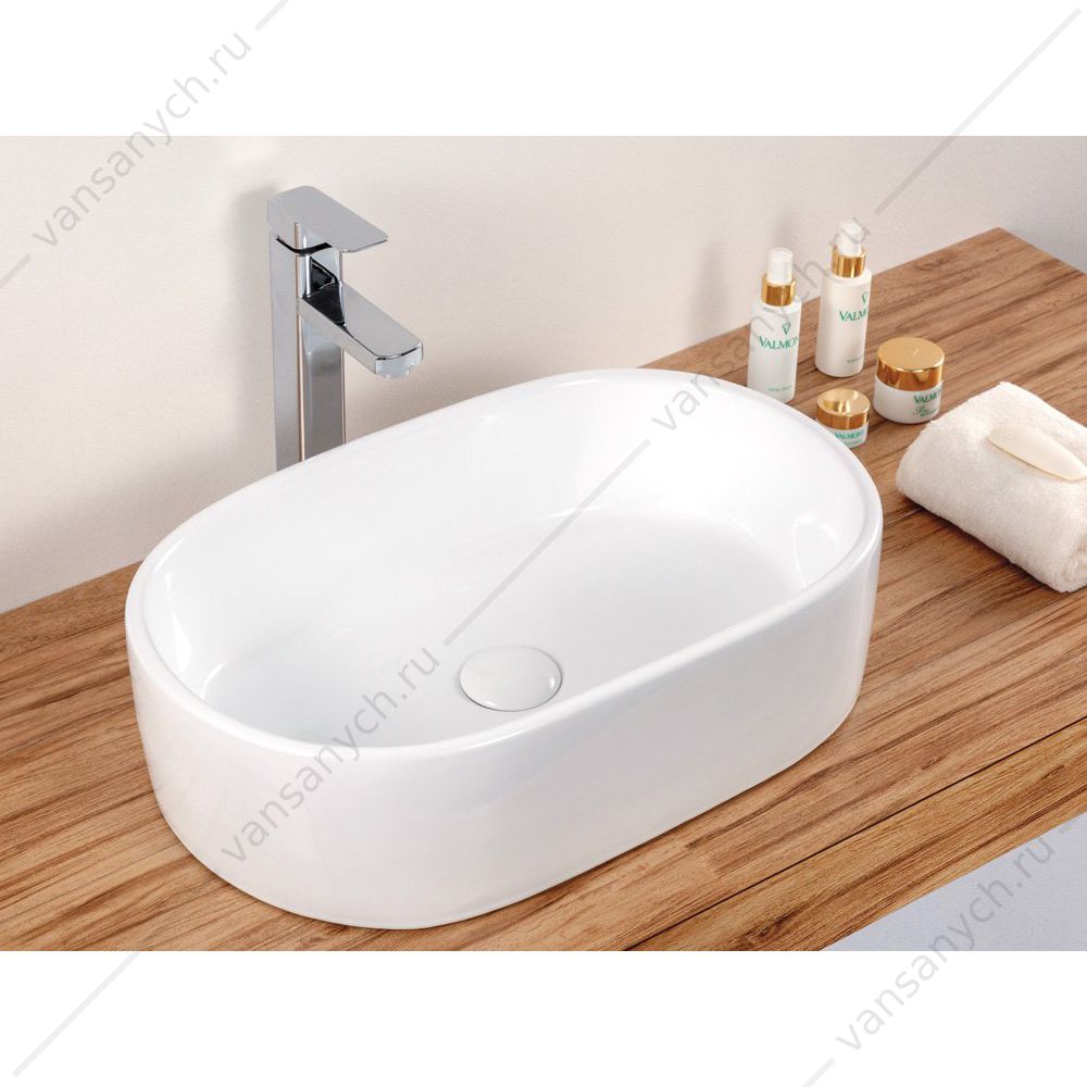 Раковина керамическая накладная овальная BELBAGNO BB1048 белый Belbagno (Италия) купить в Тюмени (Ван Саныч™)
