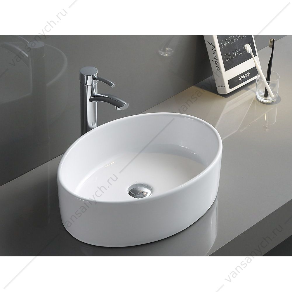Раковина керамическая накладная овальная BELBAGNO BB1049 белый Belbagno (Италия) купить в Тюмени (Ван Саныч™)