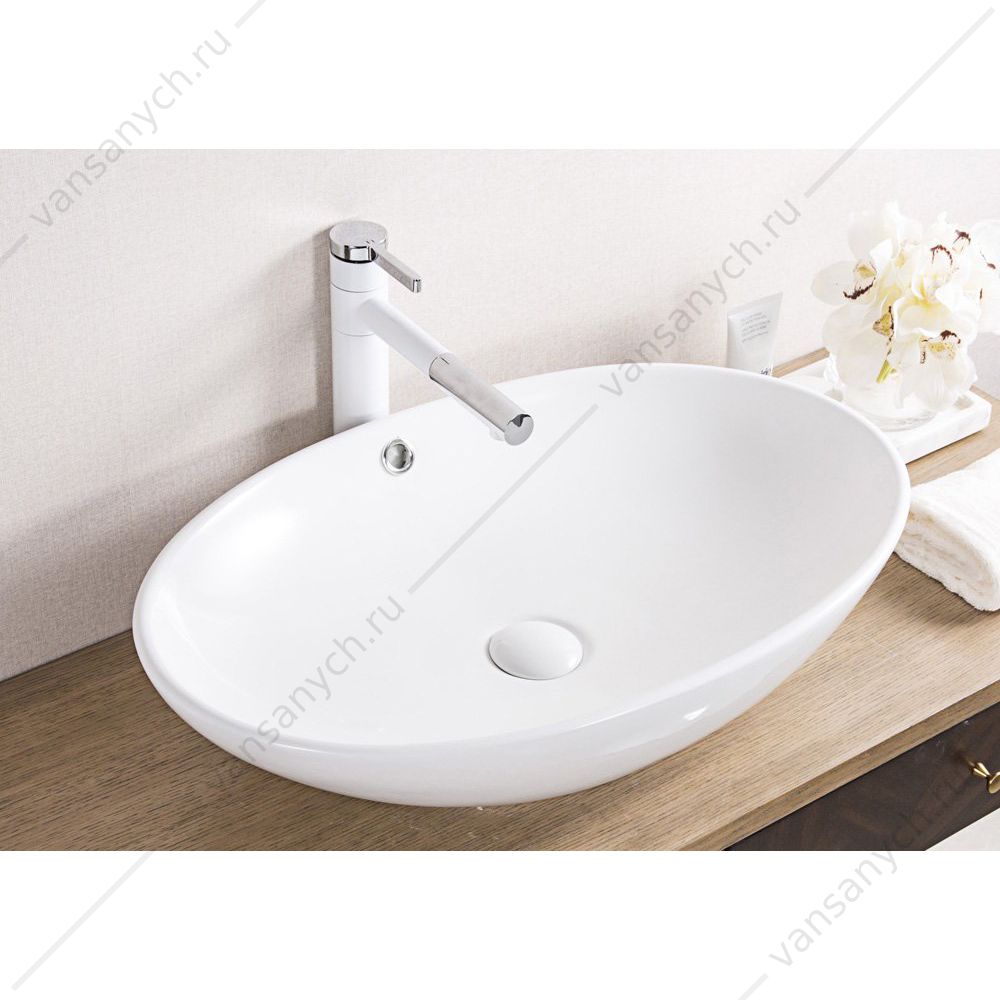 Раковина керамическая накладная овальная BELBAGNO BB1104 белый Belbagno (Италия) купить в Тюмени (Ван Саныч™)