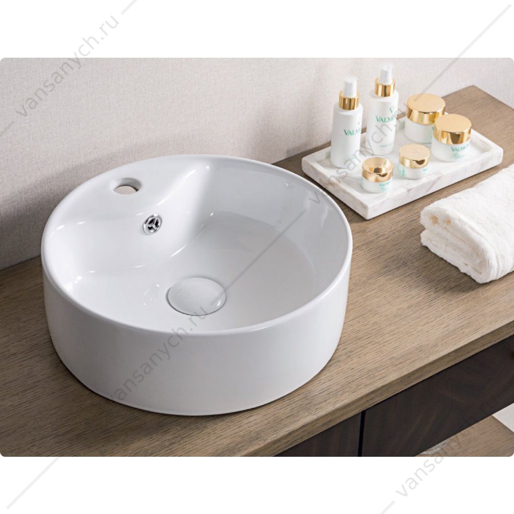 Раковина накладная керамическая круглая BELBAGNO BB1400 белый Belbagno (Италия) купить в Тюмени (Ван Саныч™)