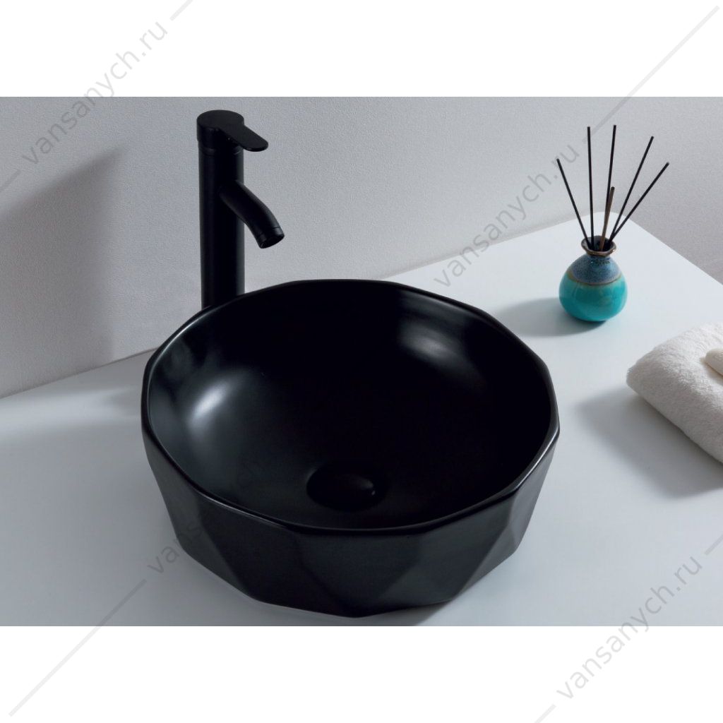 Раковина накладная керамическая BELBAGNO BB1409H301 черный Belbagno (Италия) купить в Тюмени (Ван Саныч™)