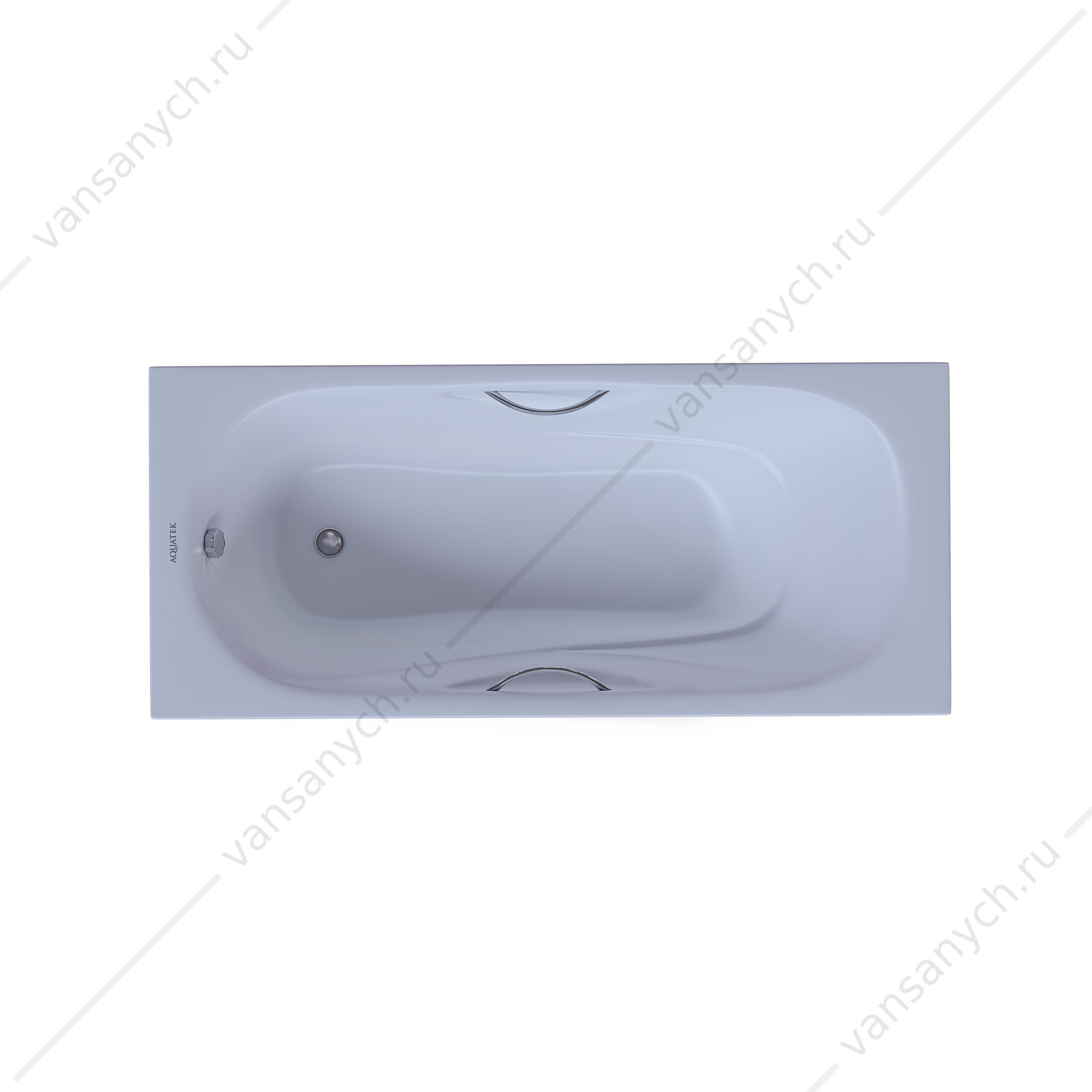 Ванна чугунная  170х75 AQUATEK ГАММА с 4-мя ножками, 2-мя ручками, AQ8070FH-00 Aquatek (Россия) купить в Тюмени (Ван Саныч™)