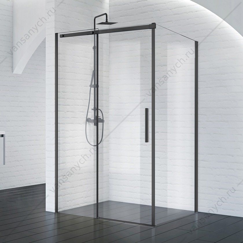Душевой уголок 120х90 BELBAGNO ACQUA-AH-1-120/90-C-NERO черный Belbagno (Италия) купить в Тюмени (Ван Саныч™)