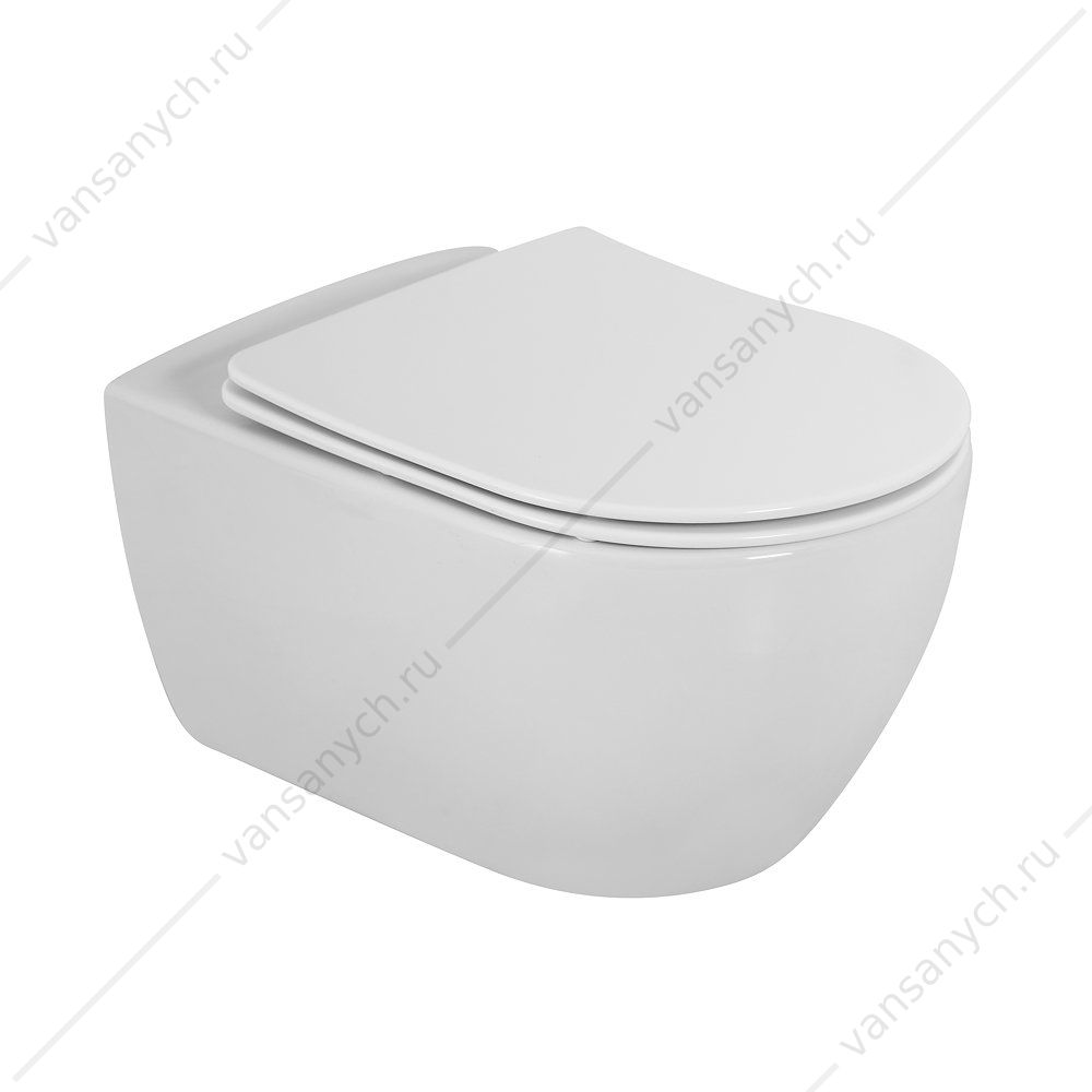 Унитаз безободковый подвесной CEZARES COMFORT, белый, CZR-191-TH Cezares (Италия) купить в Тюмени (Ван Саныч™)