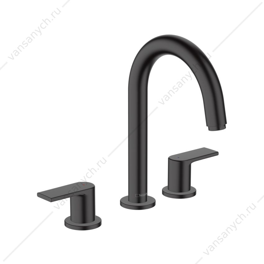 Смеситель для раковины на 3 отверстия Hansgrohe Vernis Shape со сливн. гарнит. , черный 71563670 HANSGROHE (Германия) купить в Тюмени (Ван Саныч™)