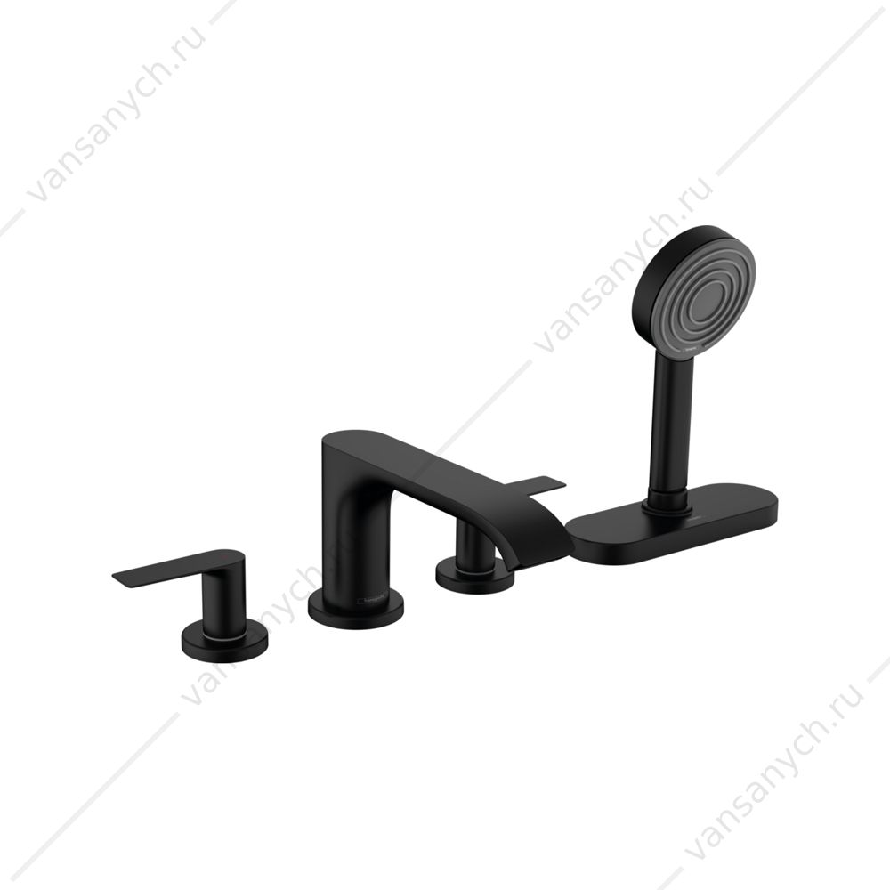 Смеситель на борт ванны Hansgrohe Vivenis, на 4 отверстия, с sBox 75444670, черный HANSGROHE (Германия) купить в Тюмени (Ван Саныч™)
