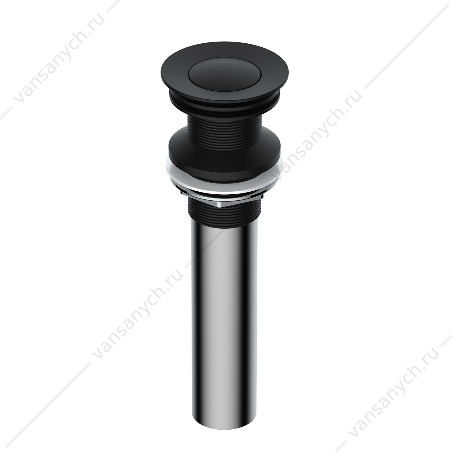 Донный клапан Push-up черный матовый A250 WasserKraft (Германия) купить в Тюмени (Ван Саныч™)