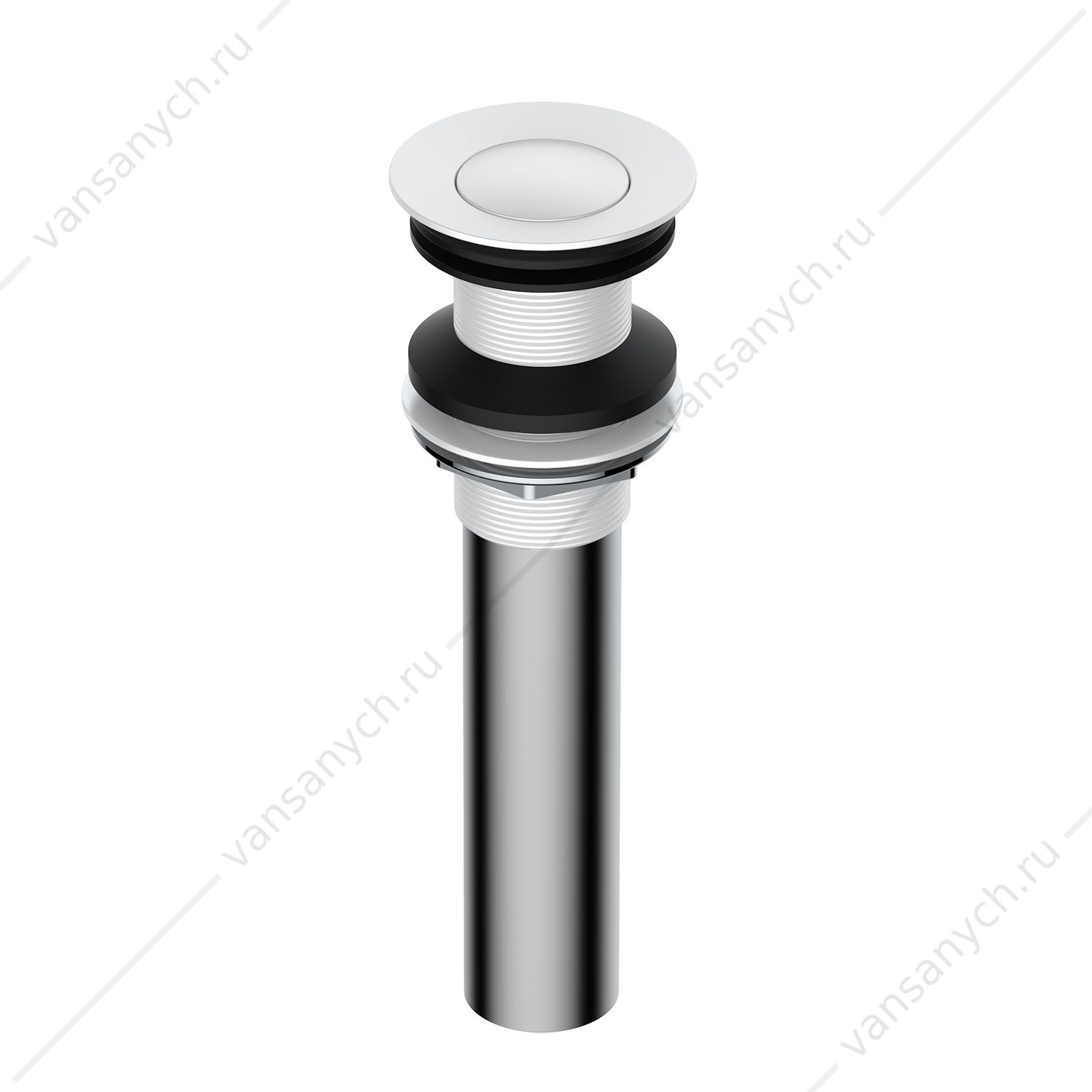 Донный клапан Push-up белый матовый A251 WasserKraft (Германия) купить в Тюмени (Ван Саныч™)