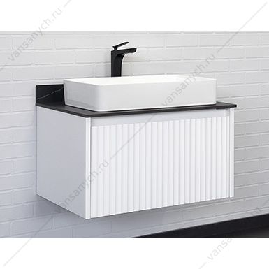 00-00013396 Тумба с раковиной 75 COMFORTY Марсель-75 белый, столешница под мрамор Калакатта Блэк, c раковиной COMFORTY 78189, 00-00013396CF Comforty (Россия) купить в Тюмени (Ван Саныч™)