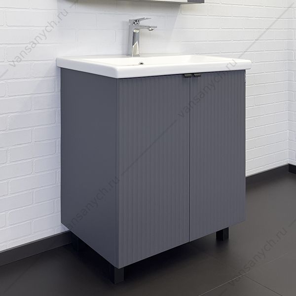 00-00013686 Тумба с раковиной 70 COMFORTY Лима-70 антрацит с раковиной Como 70 , 00-00013686CF Comforty (Россия) купить в Тюмени (Ван Саныч™)