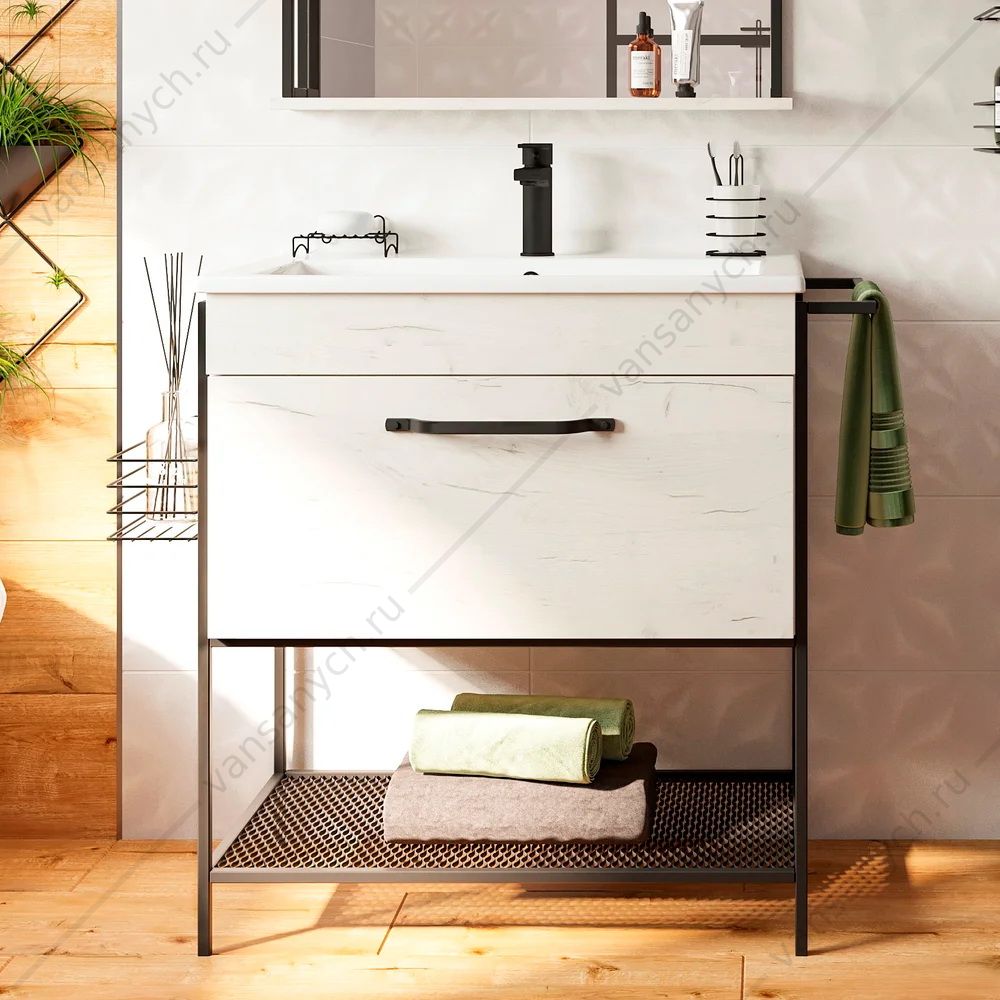 31378 Тумба Бруклин 75 с раковиной PIANO (Kerama Marazzi) SANFLOR  SANFLOR (Россия) купить в Тюмени (Ван Саныч™)