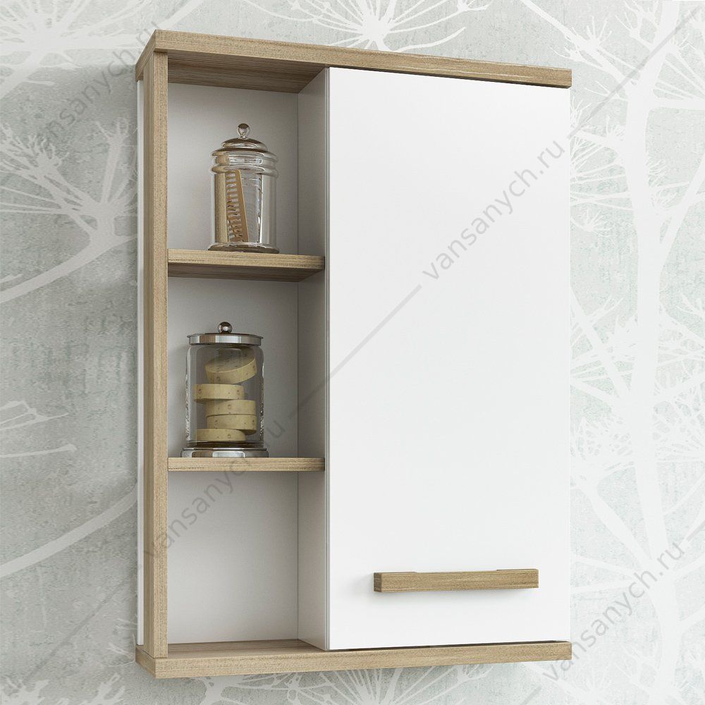 31407 Шкаф Ингрид50 см., 1 дверь, полки, SANFLOR С03688 навесной  SANFLOR (Россия) купить в Тюмени (Ван Саныч™)