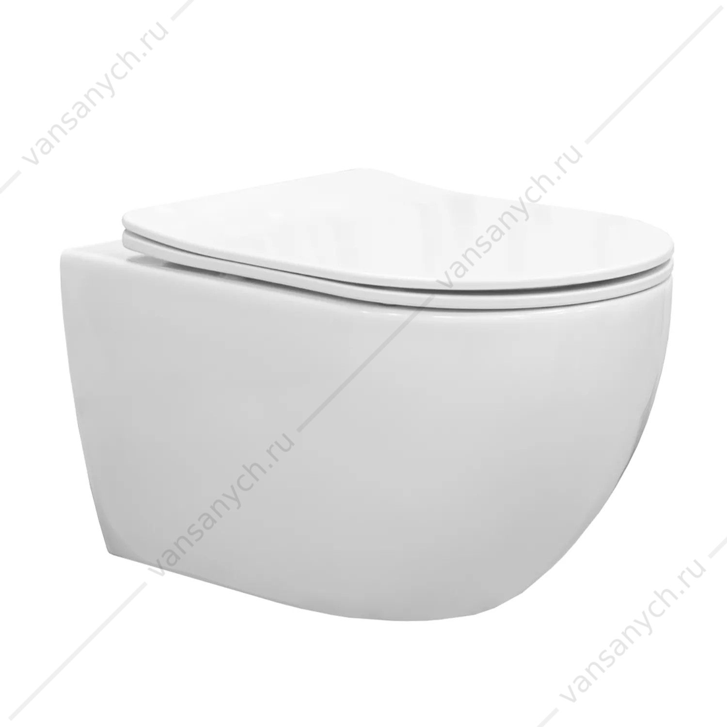 00-00016284 Унитаз безободковый смыв Торнадо с сиденьем микролифт, быстросъем COMFORTY CF40253T белый подвесной Comforty (Россия) купить в Тюмени (Ван Саныч™)