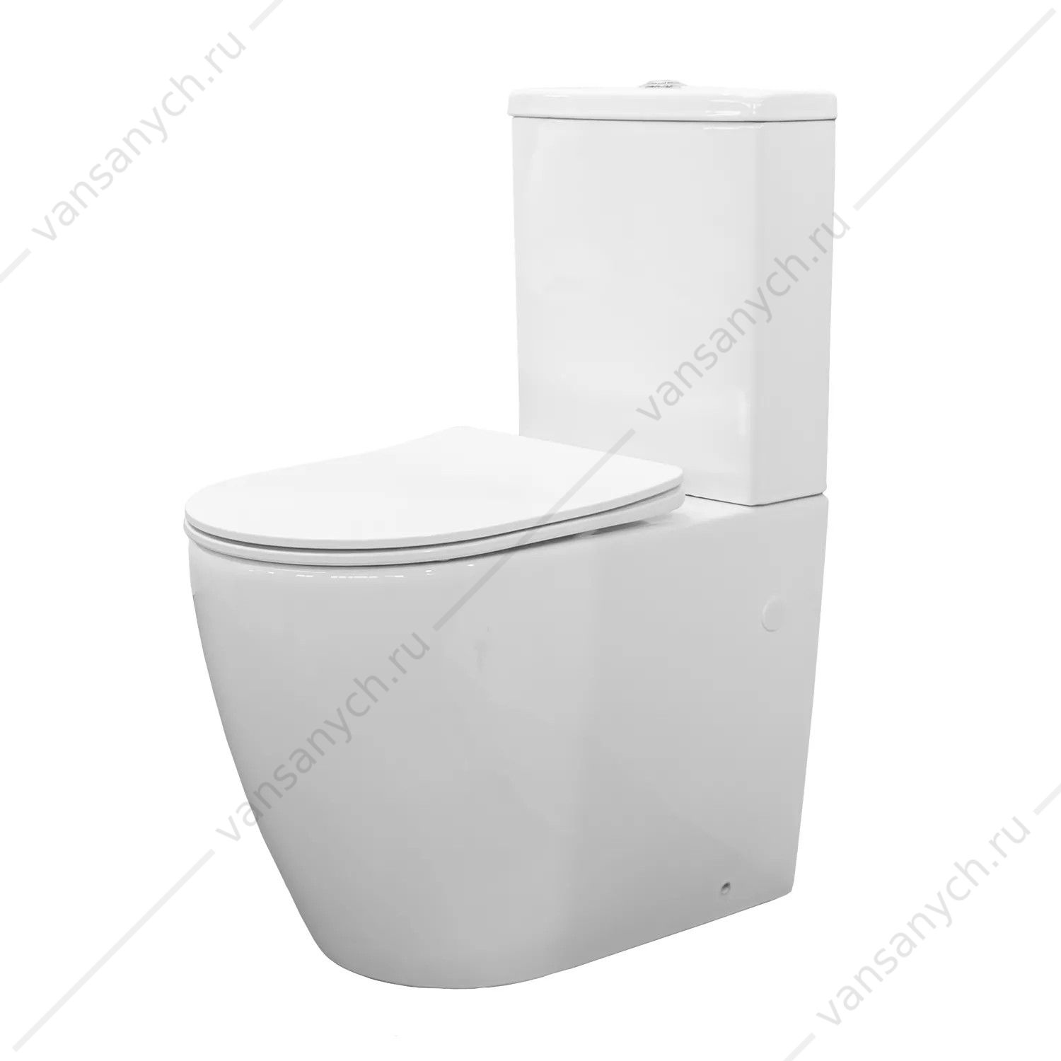0 Унитаз-компакт безободковый с сиденьем микролифт Comforty CF41253S  Comforty (Россия) купить в Тюмени (Ван Саныч™)