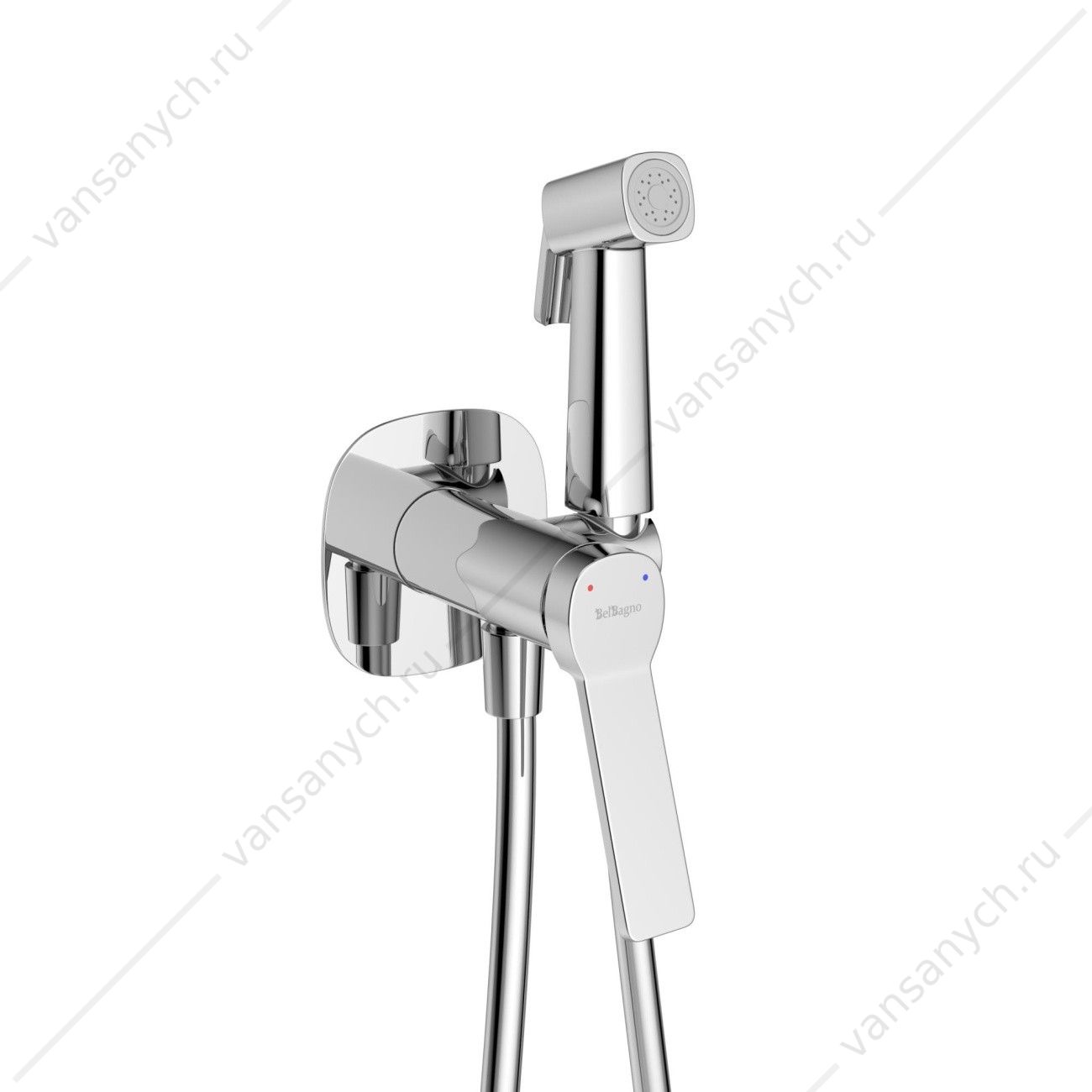 Смеситель с гигиеническим душем BelBagno ALBANO-VASM-CRM хром  Belbagno (Италия) купить в Тюмени (Ван Саныч™)