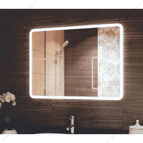 УТ000026684 Зеркало 100х70 с подсветкой и подогревом Demure ЗЛП1134 LED, сенсорн. выкл.   AGATA (Россия) купить в Тюмени (Ван Саныч™)