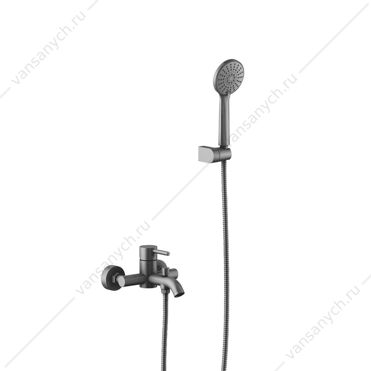 Смеситель для ванны с душевым набором AQUATEK, оружейная сталь AQ1349BGM Европа Aquatek (Россия) купить в Тюмени (Ван Саныч™)