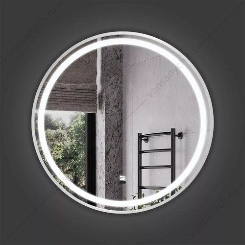 00-00014186CF Зеркало 60см COMFORTY Лея-60 в алюм. раме, LED-подсветка, бесконт. сенсор, серебрянный матовый Comforty (Россия) купить в Тюмени (Ван Саныч™)