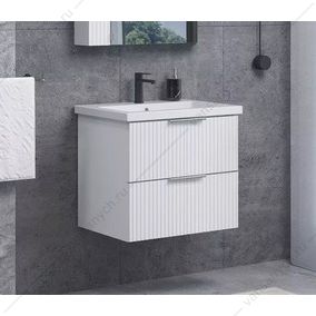 00-00019210CF Тумба с раковиной 60см COMFORTY Лима-60П2 белый матовый с раковиной Como 60  Comforty (Россия) купить в Тюмени (Ван Саныч™)