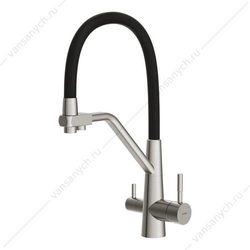 00-00018795 Смеситель для кухни Cersanit VIVO, с фильтром, гибкий излив, сатин, A64837 Cersanit (Польша) купить в Тюмени (Ван Саныч™)