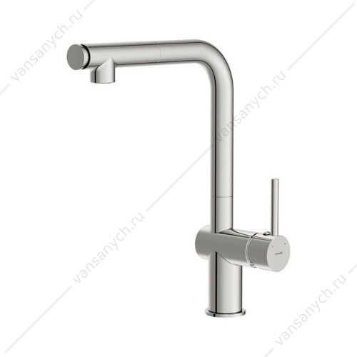 00-00002572 Смеситель для кухни Cersanit FLAVIS, выдвижной излив, 2 режима, хром, A64843 Cersanit (Польша) купить в Тюмени (Ван Саныч™)