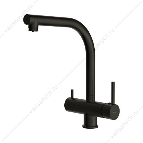 00-00018845 Смеситель для кухни Cersanit CREA, с фильтром, чёрный, A68223 Cersanit (Польша) купить в Тюмени (Ван Саныч™)