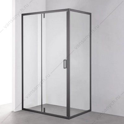 Душевой уголок 120х80 OLIVE'S DUERO DR-128CR-SW-GB прямоугольный, прозрачное стекло 6мм, черный OLIVE’S (Испания) купить в Тюмени (Ван Саныч™)