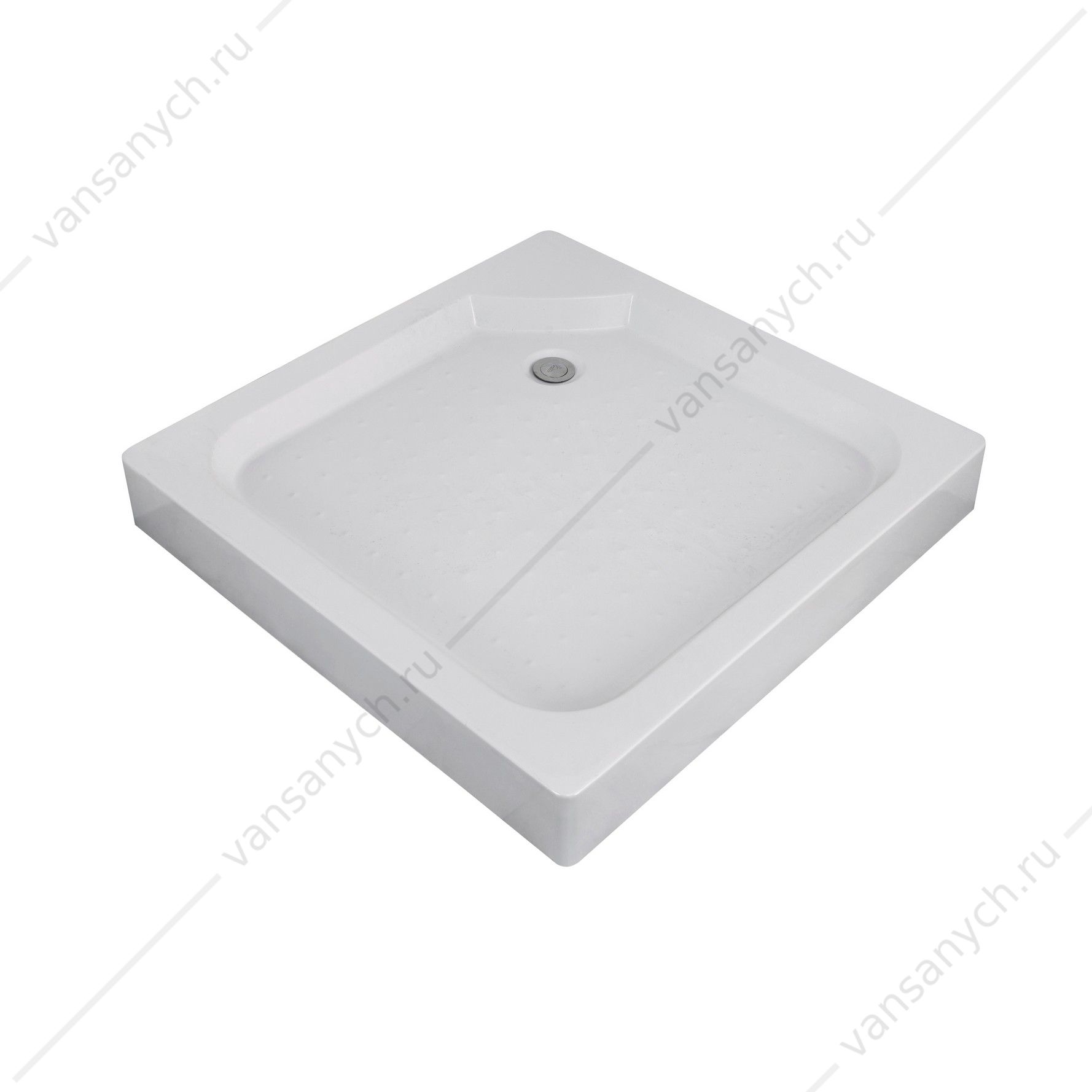 Поддон 100х100х15 OLIVE'S P-10015S-WH квадратный, с сифоном, белый  ABS- пластик  OLIVE’S (Испания) купить в Тюмени (Ван Саныч™)