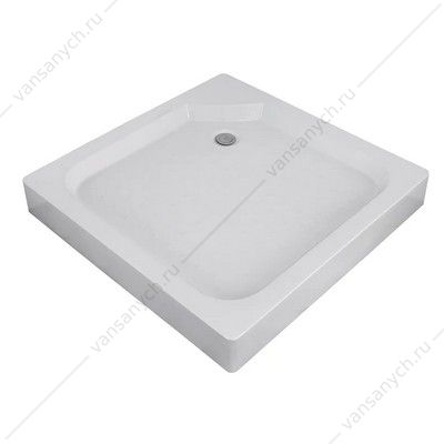 Поддон 90х90х15 OLIVE'S P-9015S-WH квадратный, с сифоном, белый  ABS- пластик  OLIVE’S (Испания) купить в Тюмени (Ван Саныч™)