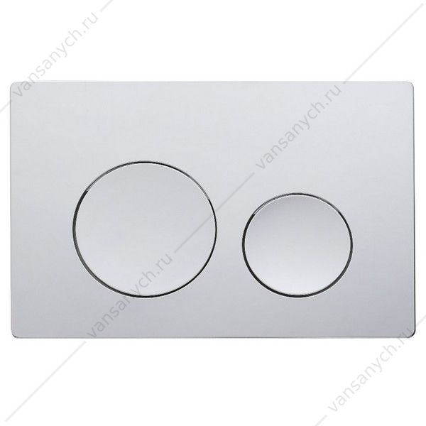 00096858 Клавиша смыва AZARIO NEW двойная, круглые кнопки, пластик, хром глянцевый AZ-003.02 AZARIO (Россия/Китай) купить в Тюмени (Ван Саныч™)