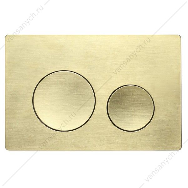 00096856 Клавиша смыва AZARIO NEW двойная, круглые кнопки, пластик, матовое золото AZ-003.05 AZARIO (Россия/Китай) купить в Тюмени (Ван Саныч™)