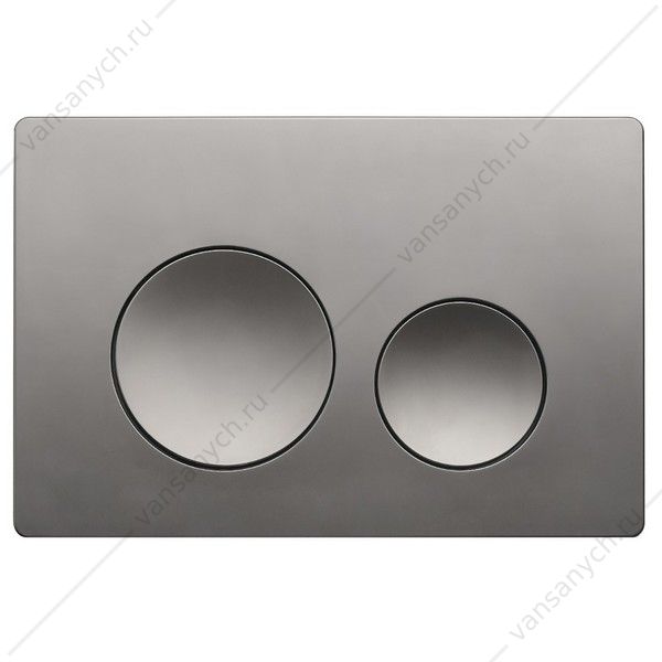 00096857 Клавиша смыва AZARIO NEW двойная, круглые кнопки, пластик, оружейная сталь AZ-003.08 AZARIO (Россия/Китай) купить в Тюмени (Ван Саныч™)
