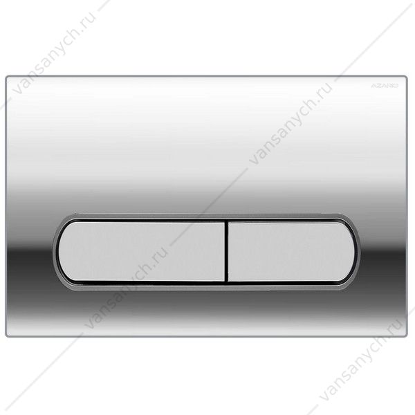 00091912 Кнопка смыва AZARIO NEW двойная, пластик, хром AZ-004.02 AZARIO (Россия/Китай) купить в Тюмени (Ван Саныч™)