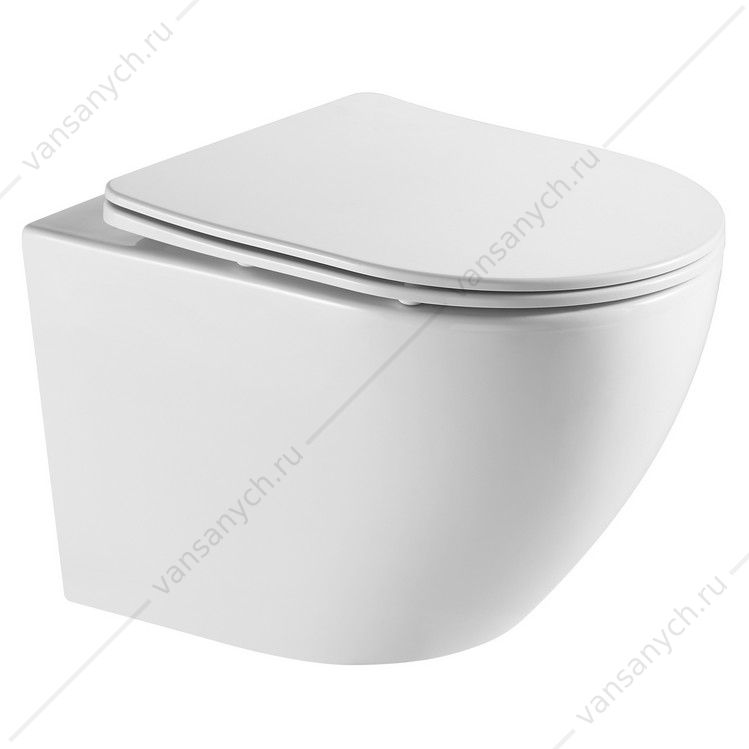 00081016 Унитаз безободковый смыв ТОРНАДО с сидением микролифт, быстросъем Azario Grado антивсплеск подвесной AZ-0046-UQ AZARIO (Россия/Китай) купить в Тюмени (Ван Саныч™)
