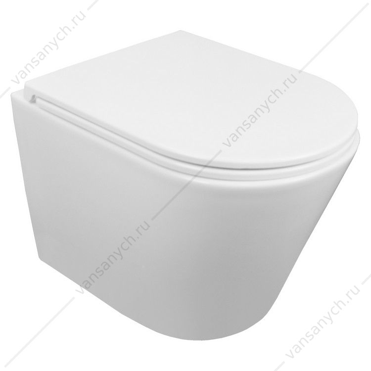 00088070 Унитаз безободковый смыв ТОРНАДО с сидением микролифт, быстросъем Azario Teramo подвесной AZ-0053-UQ3 AZARIO (Россия/Китай) купить в Тюмени (Ван Саныч™)