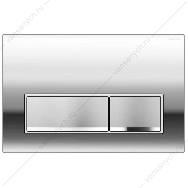 00091903 Кнопка смыва AZARIO NEW двойная, пластик, хром AZ-015.02 AZARIO (Россия/Китай) купить в Тюмени (Ван Саныч™)